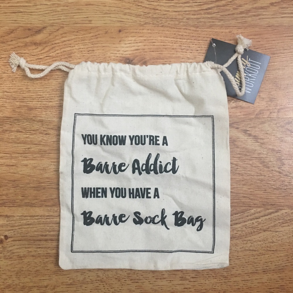 Barre sock canvas pouch